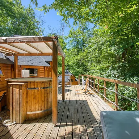 Kota&bain Nordique Privatif-le Bois De La Pause- Luxuszelt Saint-Cybranet